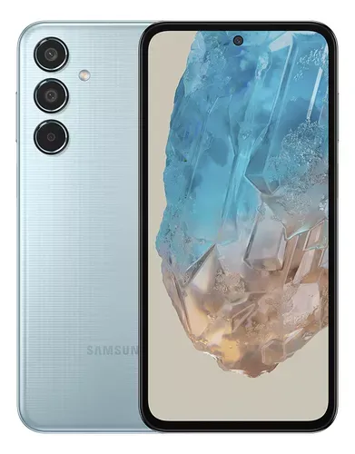 Celular Samsung Galaxy M35 5g , Cmera Tripla At 50mp, Selfie 50mp, Tela Super Amoled + 6.6 120hz, 256gb, 8gb Ram - Azul Claro